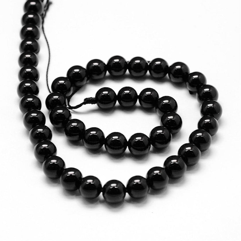 Black Tourmaline Gemstone Beads
