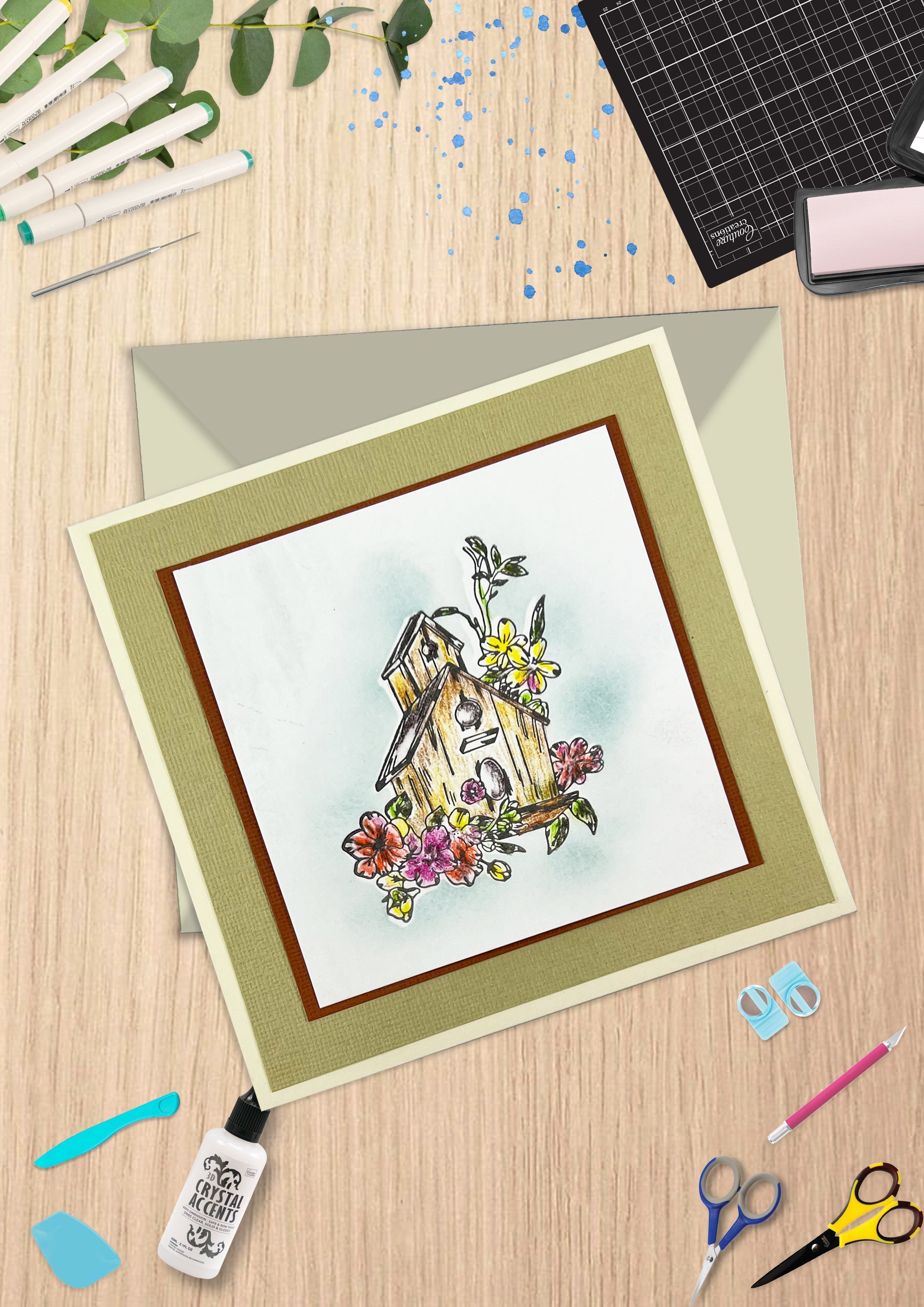 GoLetterPress Impression Stamp - Stamp 4 - Just for You Home Floral