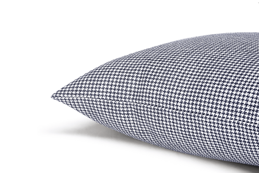 Indigo Houndstooth Cushion Cover