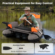 Inflatable Fishing Float Tube with Shoulder Straps and Storage for Angling