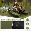 Inflatable Fishing Float Tube with Foldable Padded Seat and Adjustable Footrest - Green
