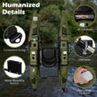 Inflatable Fishing Float Tube with Foldable Padded Seat and Adjustable Footrest - Green