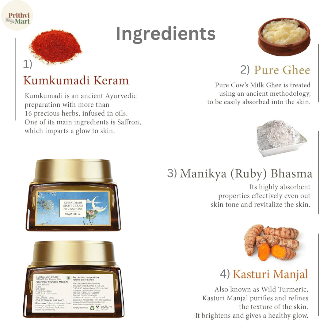 Crème de nuit ayurvédique Kumkumadi de Forest Essentials