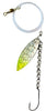 Single Hook Willow Leaf Spinner – Lime Scale Blade Lure