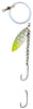 Double Hook Willow Leaf Spinner – Lime Scale Blade Fishing Lure