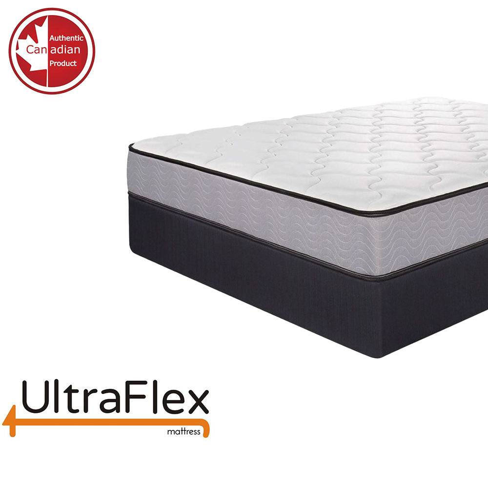UltraFlex® PARADISE - Natural Heavy Duty Foam Blend, Low Motion Transfer, Comfort+ Cool Gel and Spinal Posture Support Eco-Friendly Mattress (Made in Canada)- With Waterproof Mattress Protector