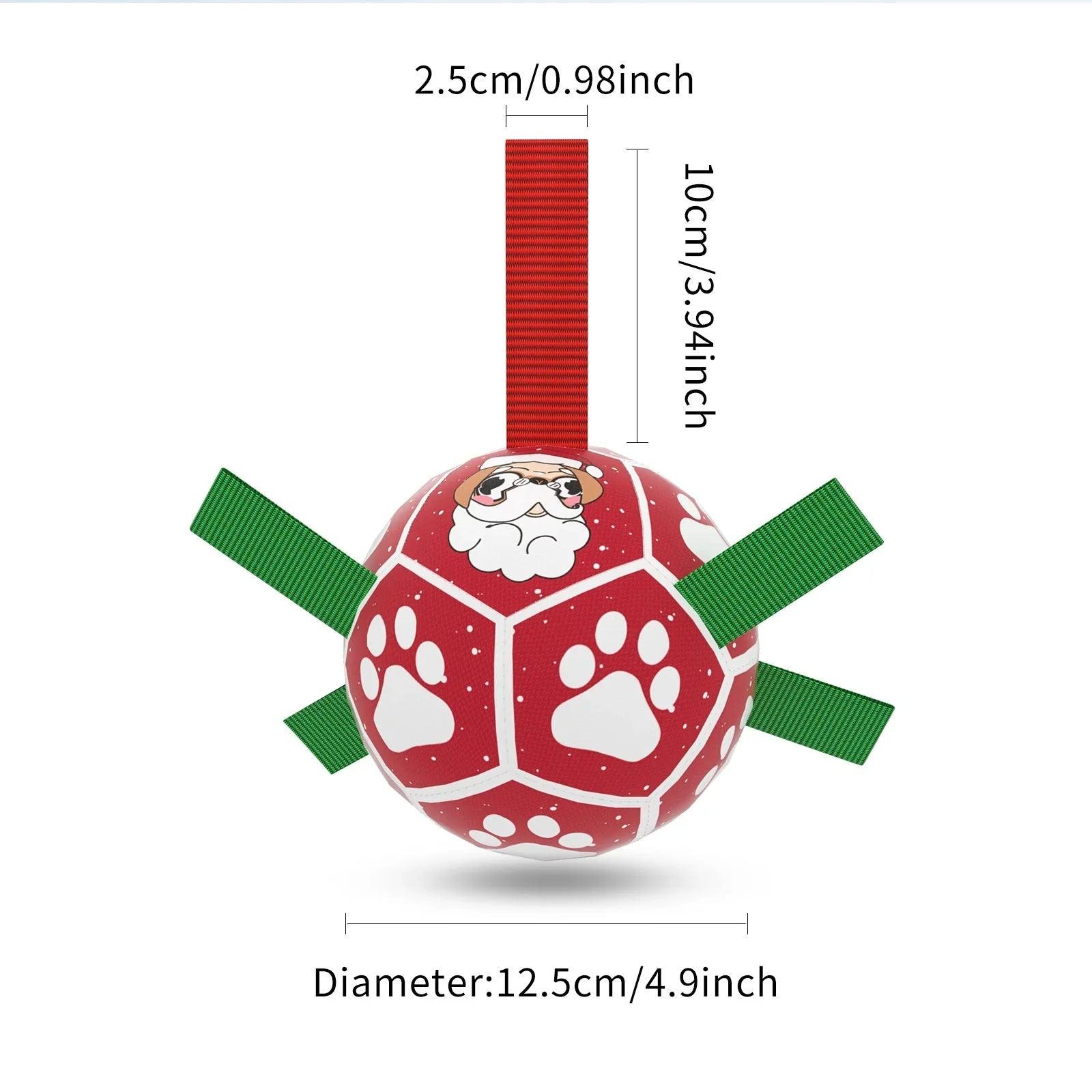 Interactive Dog Football Toy Soccer Ball with Grab Tabs – Inflatable Training Toy for Dogs