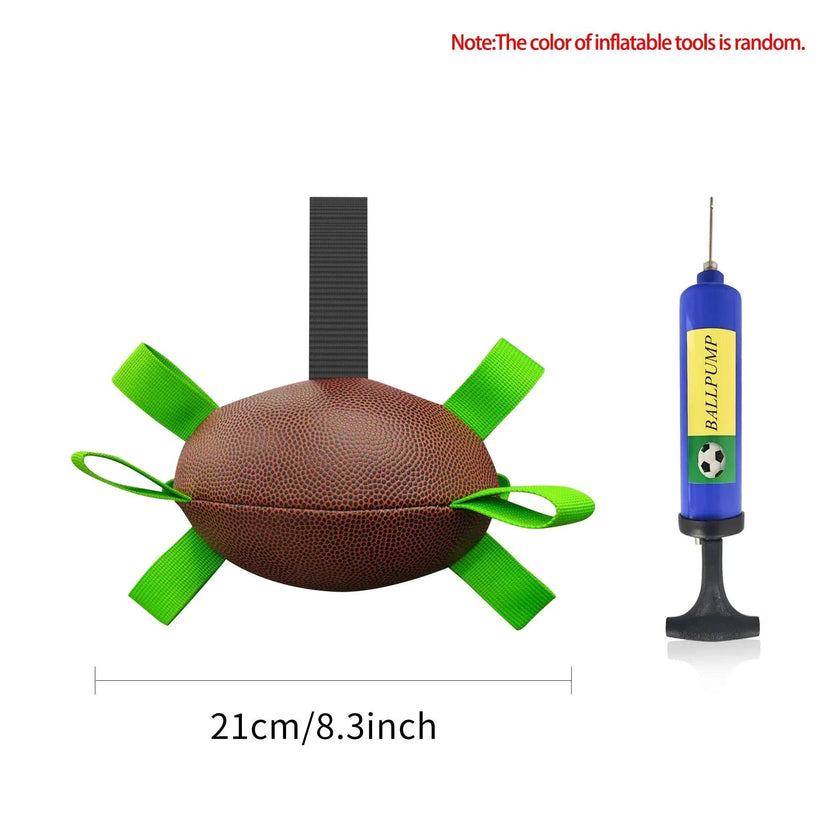 Interactive Dog Football Toy Soccer Ball with Grab Tabs – Inflatable Training Toy for Dogs