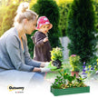6 x 3 x 1ft Galvanized Raised Garden Bed, Reinforced Outdoor Planter Box with Open Bottom, Green