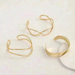 Irregular Gold Wave Bracelet Adjustable