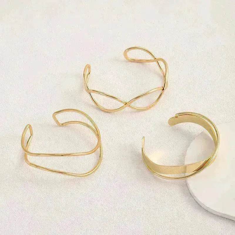 Irregular Gold Wave Bracelet Adjustable