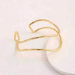 Irregular Gold Wave Bracelet Adjustable