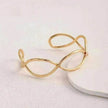Irregular Gold Wave Bracelet Adjustable