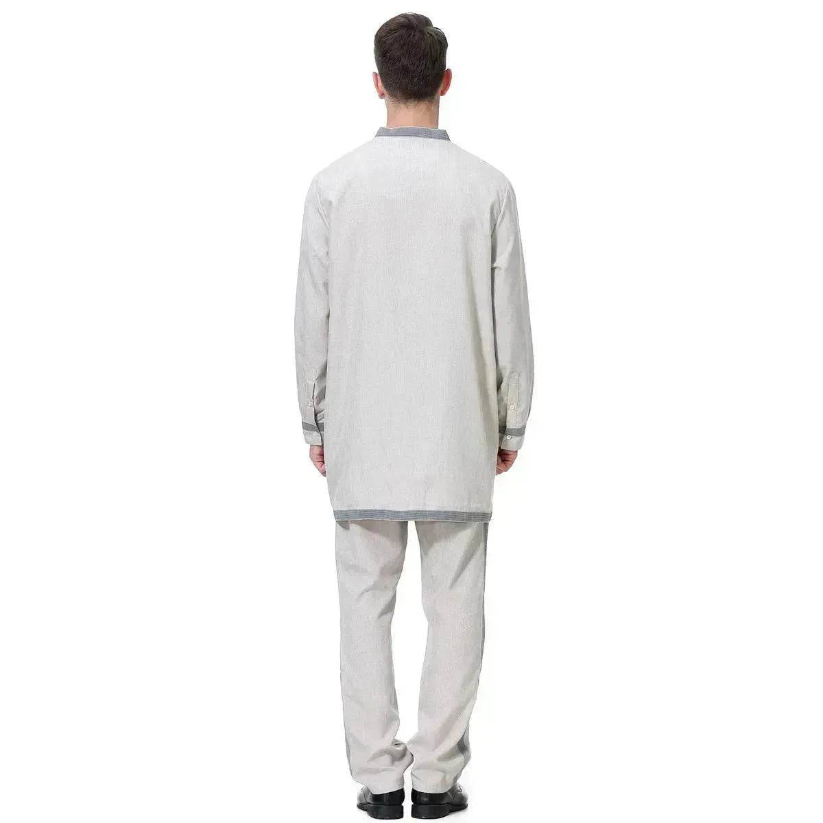 Islamic Two piece wear for Men  Saudi Arab  Men's Robe Suit Arab2pcs Thobe Jubba Thoub Robe