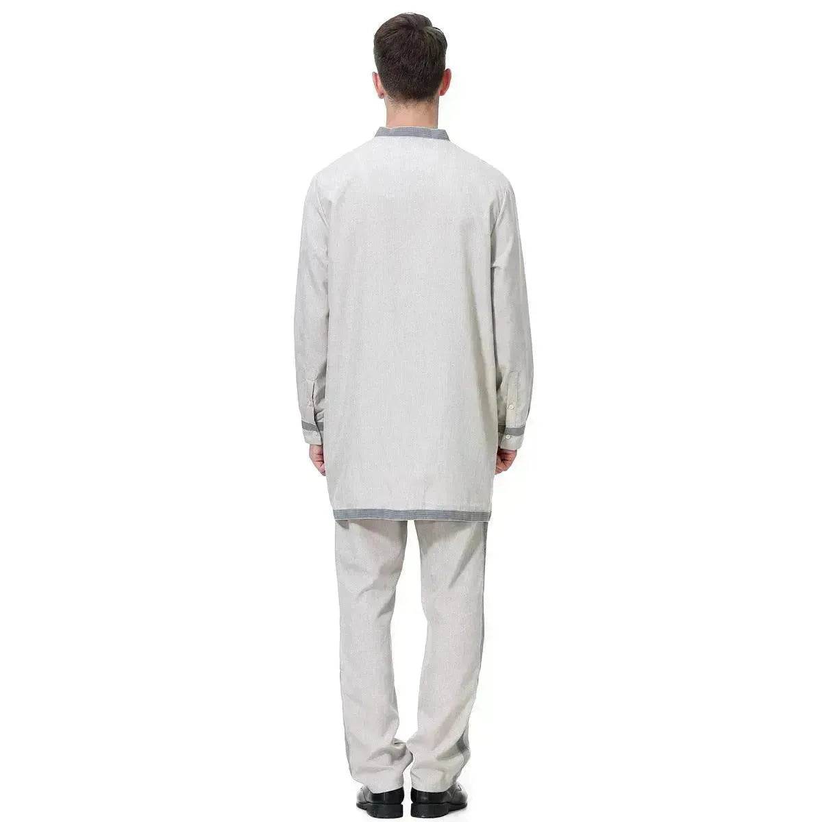 Islamic Two piece wear for Men  Saudi Arab  Men's Robe Suit Arab2pcs Thobe Jubba Thoub Robe