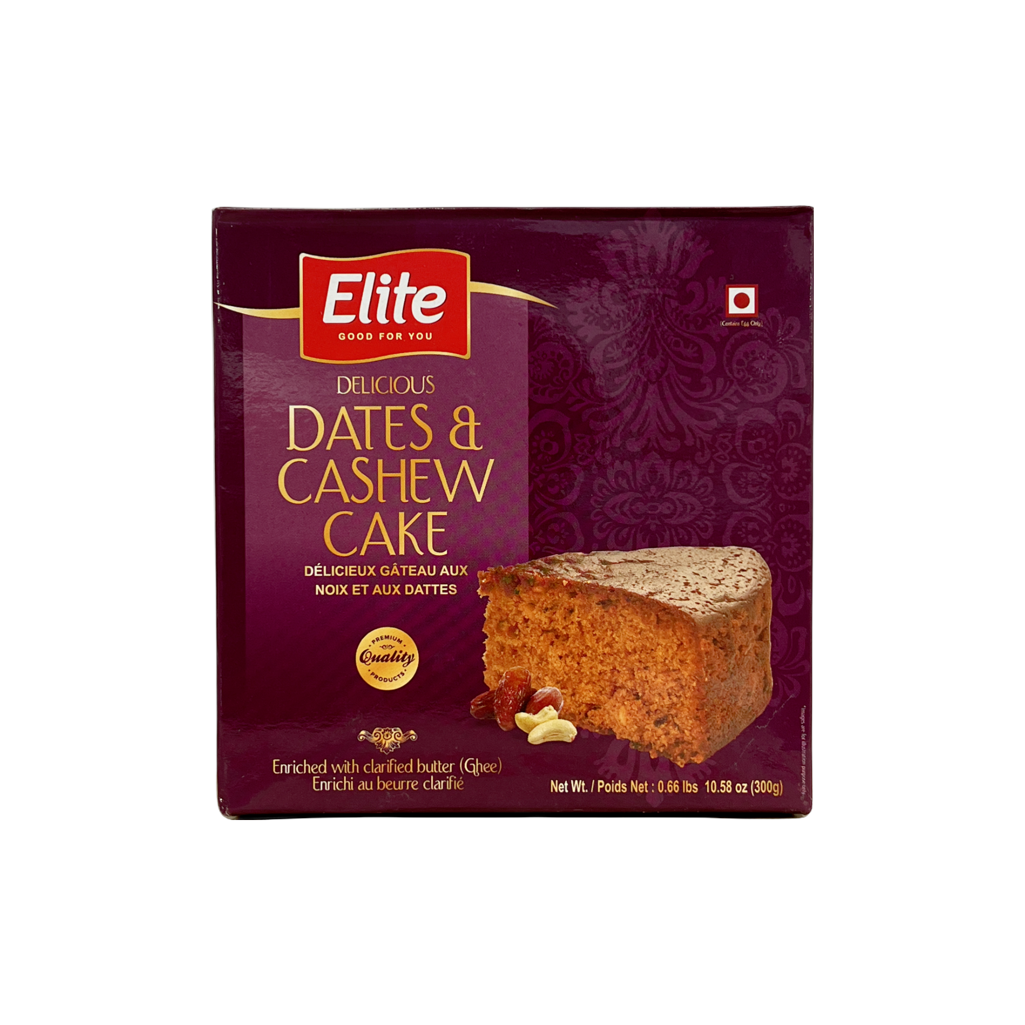 Elite Dates & Cashew Cake 300g