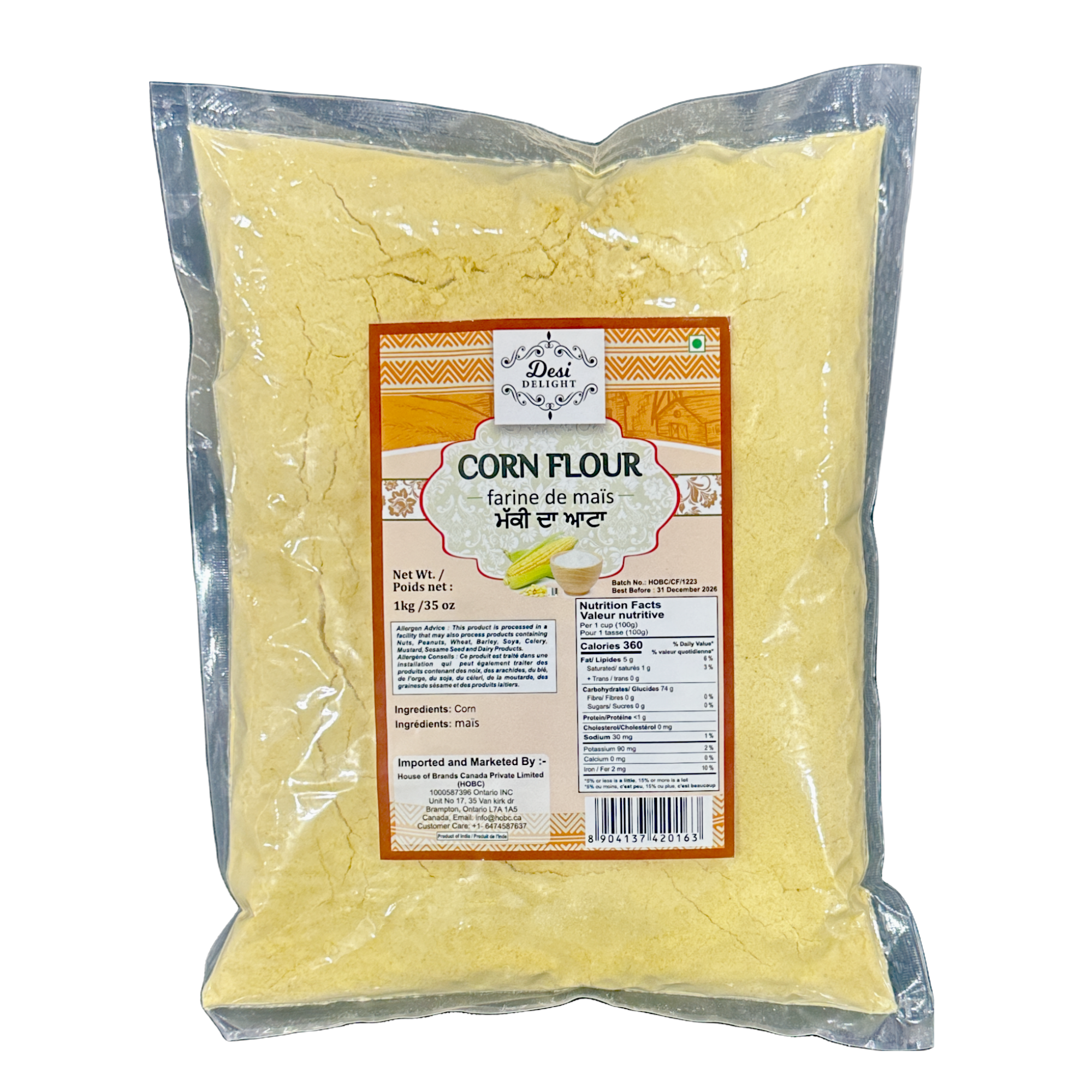 Desi Delight Corn Flour (Makki Atta) 1Kg