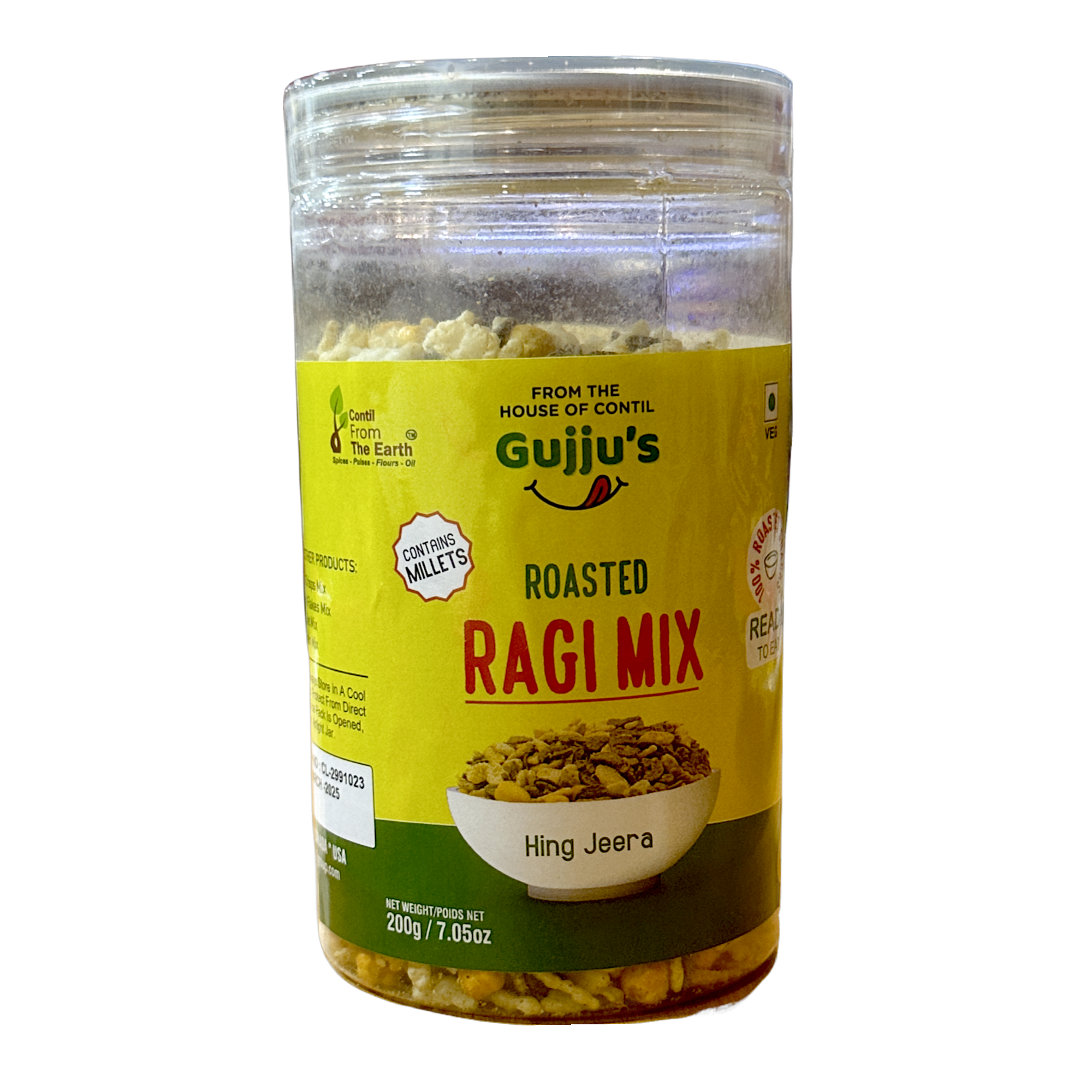 Gujju's Roasted Ragi Mix (Hing Jeera Flavour) 200gm