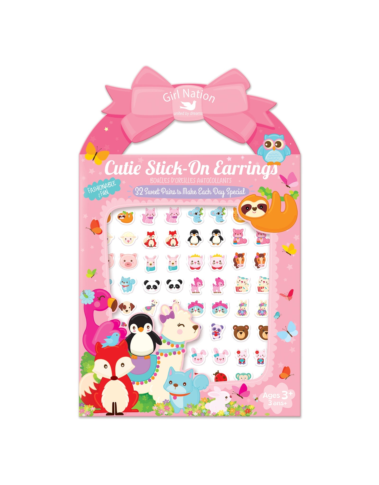 Cutie Stick-On Earrings - Animal Friends - Girl Nation