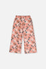 Wide Leg Sweatpants Pink Strawberry Print