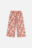 Wide Leg Sweatpants Pink Strawberry Print