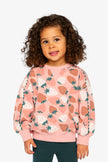 Sweatshirt Pink Strawberry Print