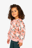 Sweatshirt Pink Strawberry Print