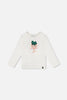 Long Sleeve Organic Cotton Strawberry T-Shirt Off White
