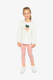 Long Sleeve Organic Cotton Strawberry T-Shirt Off White