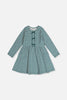 Organic Cotton Dress With Pockets Green Floral Print