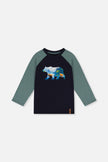 Raglan T-Shirt Dark Blue And Green