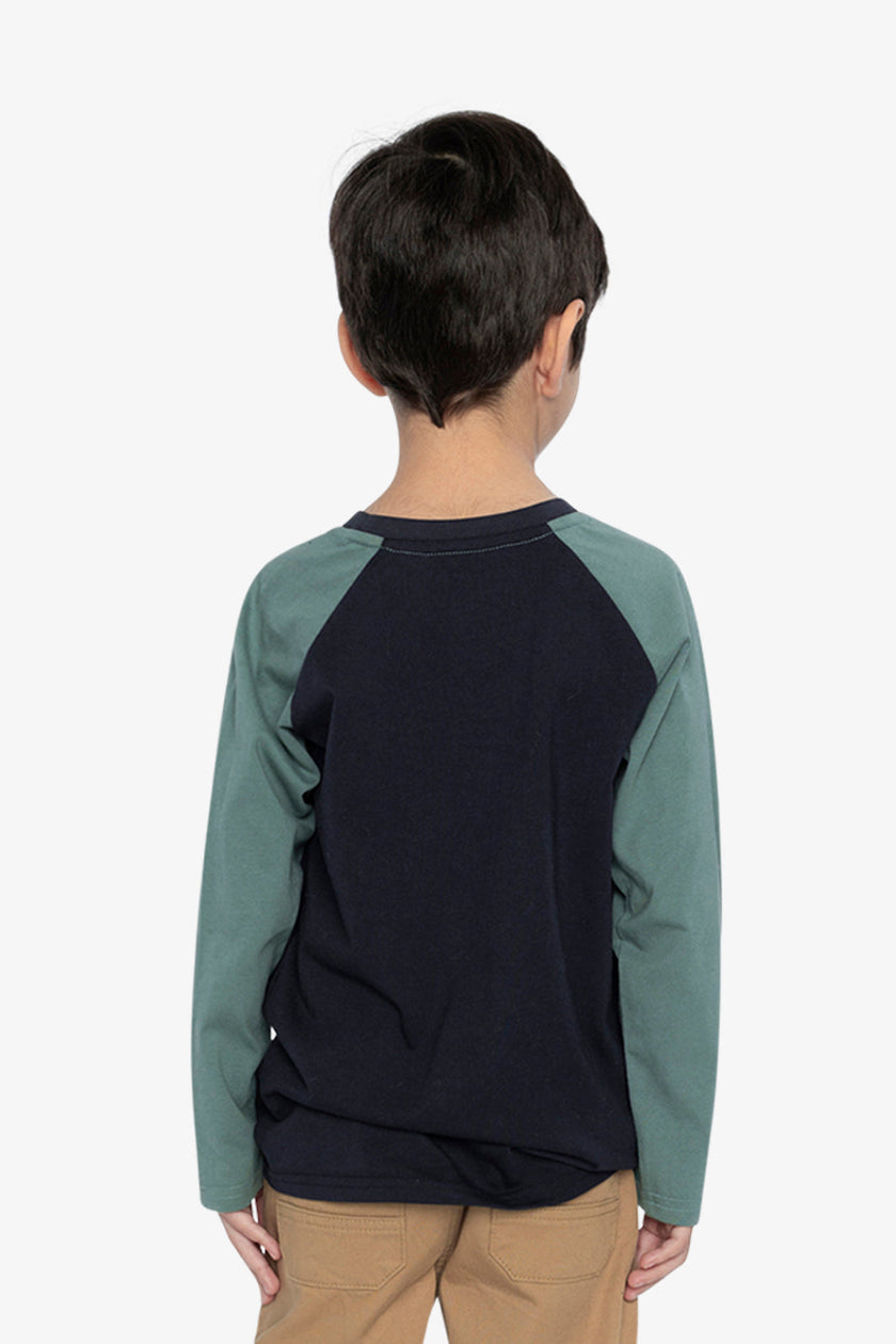Raglan T-Shirt Dark Blue And Green