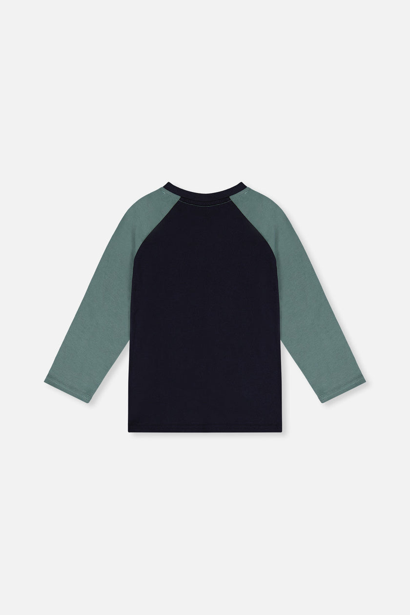 Raglan T-Shirt Dark Blue And Green