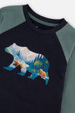 Raglan T-Shirt Dark Blue And Green