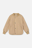 Quilted Raglan Sleeve Jacket Beige
