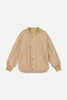 Quilted Raglan Sleeve Jacket Beige