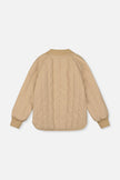 Quilted Raglan Sleeve Jacket Beige