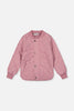 Quilted Raglan Sleeve Jacket Mauve Pink