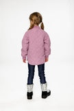 Quilted Raglan Sleeve Jacket Mauve Pink
