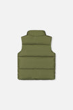 Sleeveless Mid-Season Vest Olive Green