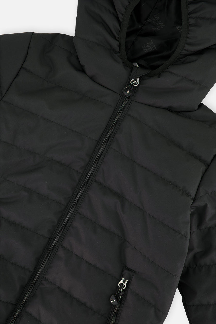 Insulating Quilted Mid-Season Jacket Black
