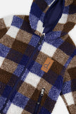 Reversible Mid-Season Jacket Dark Blue And Brown