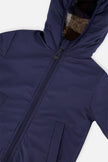 Reversible Mid-Season Jacket Dark Blue And Brown