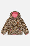 Reversible Mid-Season Jacket Pink And Leopard