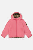 Reversible Mid-Season Jacket Pink And Leopard