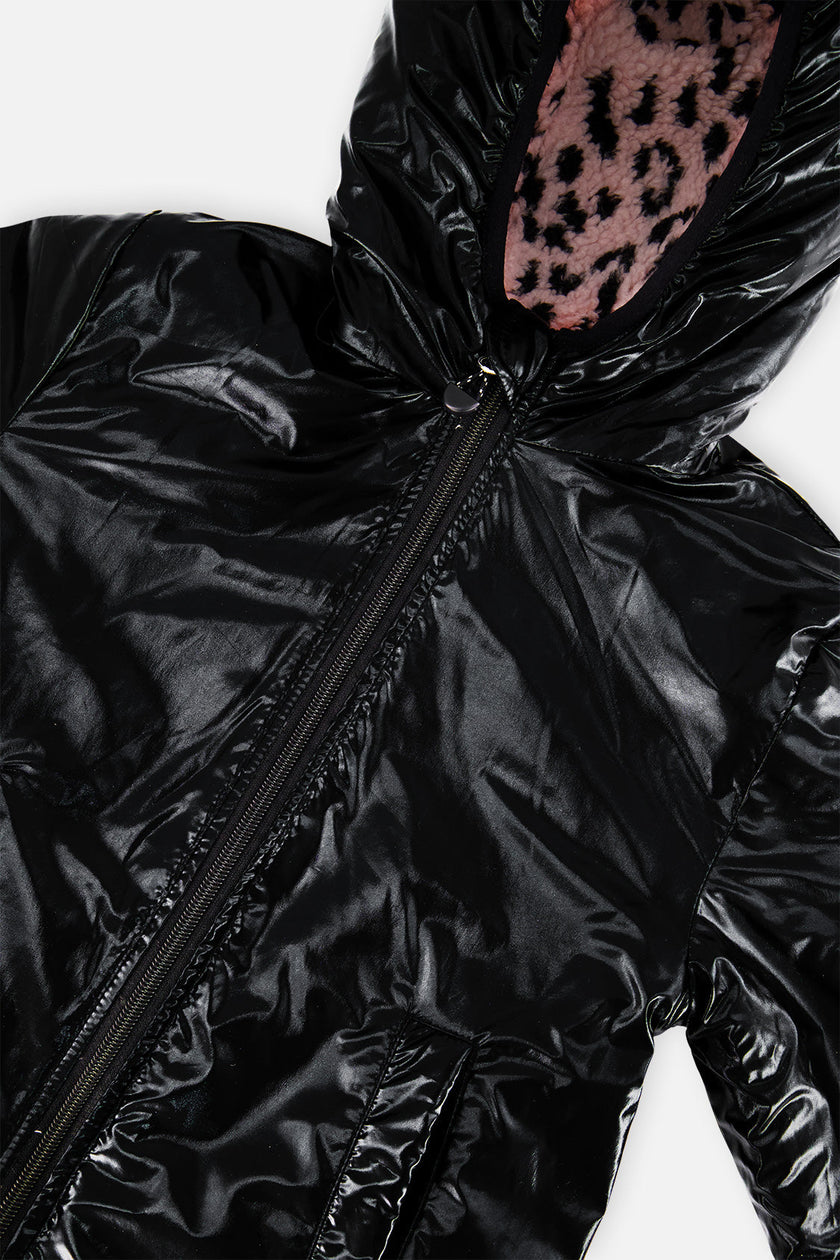 Reversible Mid-Season Jacket Pink And Black