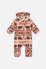 Baby Mid-Season Plush One-Piece Outerwear Aztec Pink