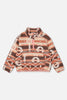 Mid-Season Plush Pullover Jacket Aztec Pink