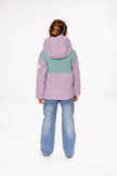 Reversible Mid-Season Jacket Pale Blue-Grey And Mauve