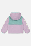 Reversible Mid-Season Jacket Pale Blue-Grey And Mauve